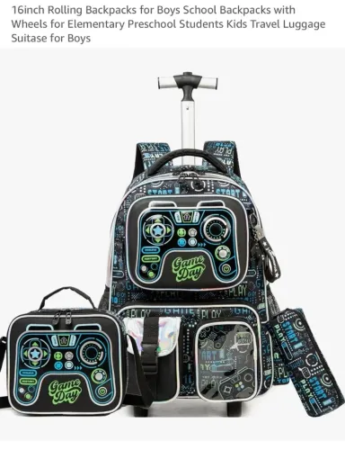 Mochilas infantis com rodinhas - 200 reais cada uma