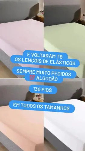 LENÇÓIS DE ELÁSTICO - ? ALGODÃO - 130 FIOS <br>SOLTEIRO - CASAL - QUEEN - KING <br>DOHLER <br>