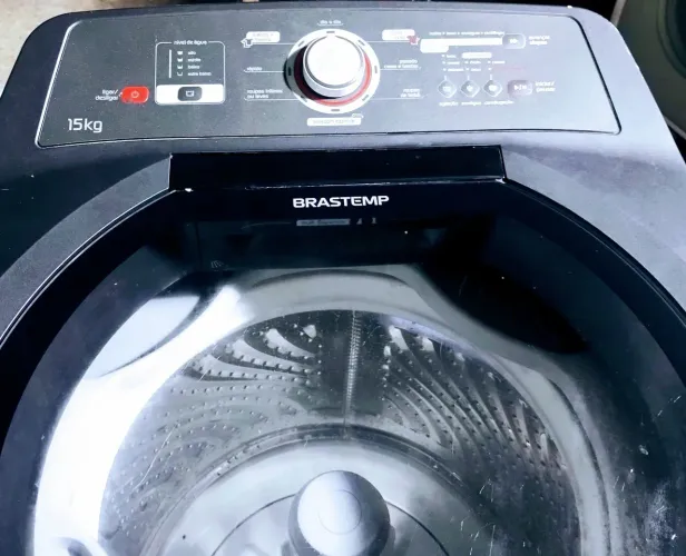 Lavadora Brastemp 15 kg digital preta fosca