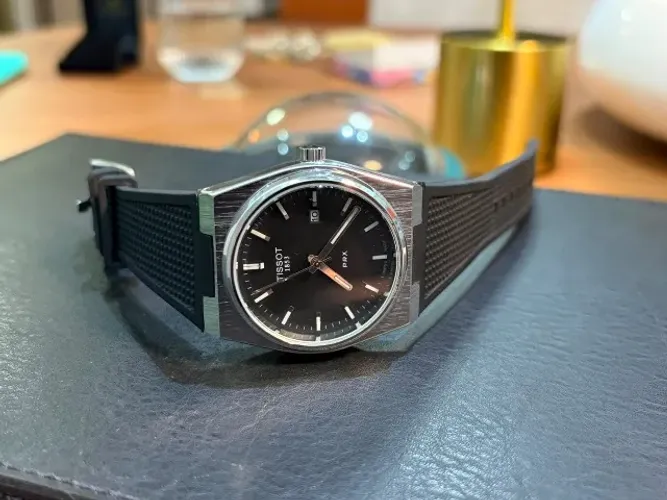 relógio tissot preto quartz preto pulseira borracha 40mm