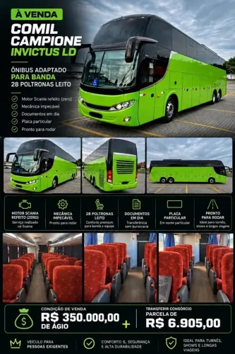 ÔNIBUS À VENDA - PRONTO PARA RODAR!
