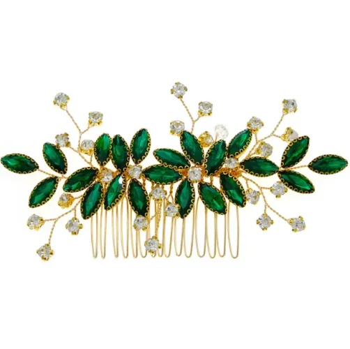 Arranjo de Cabelo Acessório de Cabelo Enfeite Flor Verde Festa Madrinha Mãe da Noiva etc