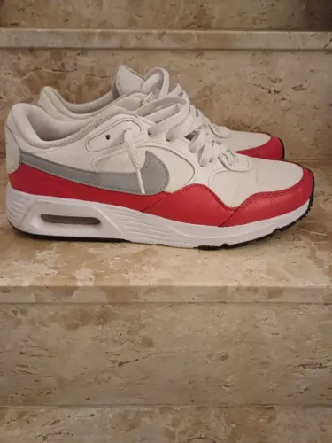 Tenis Nike Air Max branco e vermelho masculino TAM 42