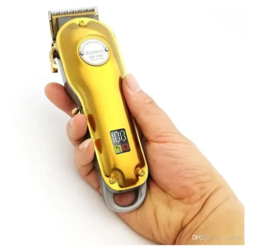 Cortador de cabelo Kemei Profesional KM-1986 Prata Dourado