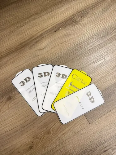 Kit Lote com 5 Películas de Proteção para iPhone 15 / 15 Pro (3D e Cerâmica Fosca)<br>