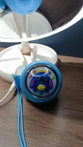 Caixinha de som personalizada Stitch Bluetooth azul, som bem alto super fofa