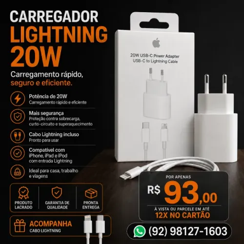 Carregador Lightning 20W