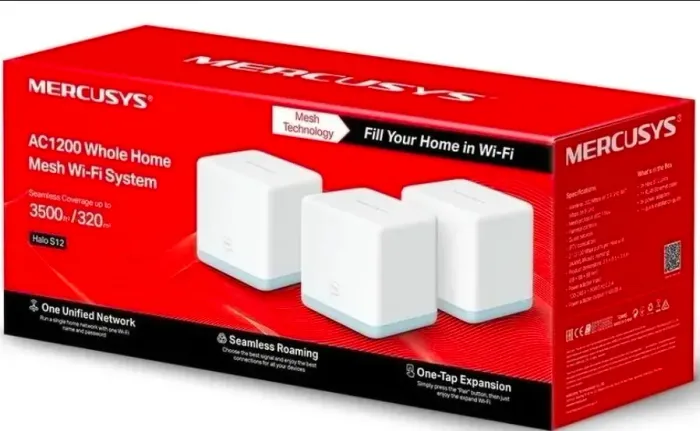Wi-fi Mesh 3 Unidades Mercusys Halo S12