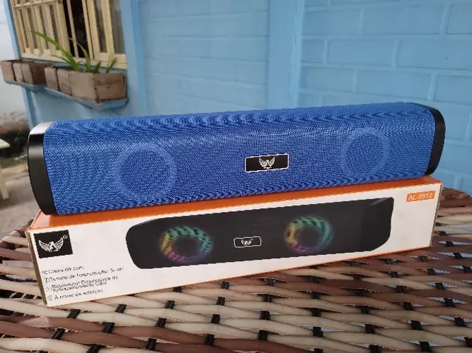 Caixa de Som Bluetooth Soundbar LED RGB