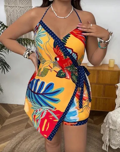 Macaquinho estampado Shein 