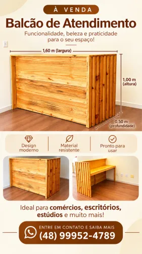 BALCÃO PARA ATENDIMENTO
