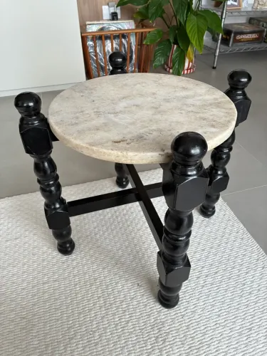 Mesa de canto mármore vintage antiga