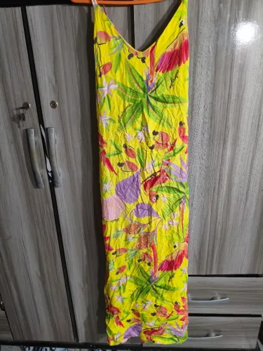 Vestido floral longo feminino 