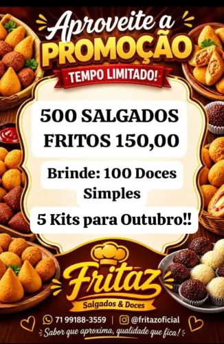 SALGADOS E DOCES NA PROMOÇÃO