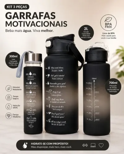 Kit 3 Garrafas