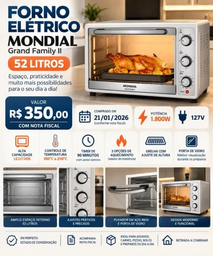 Forno Elétrico Mondial - 52L Grand Family II