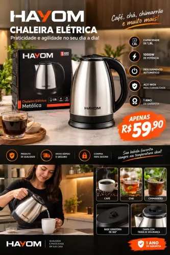 Chaleira Elétrica Hayom