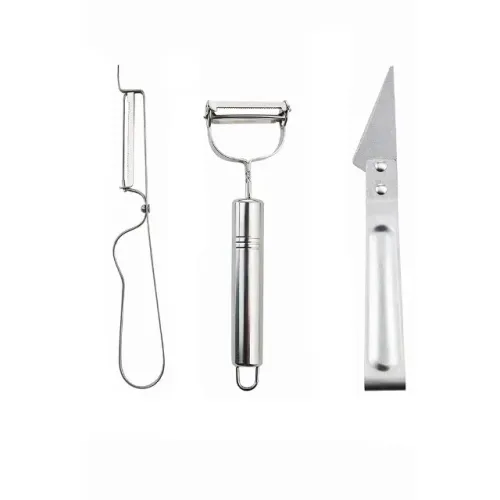 Conjunto 3 Peças Descascadores Legumes Frutas Utensílios Cozinha