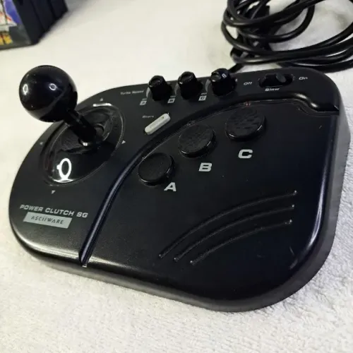 Controle Arcade AsciiWare Power Clutch SG Para Sega Mega Drive Funcionando - Frete Grátis