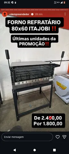 Forno Refratário 80x60
