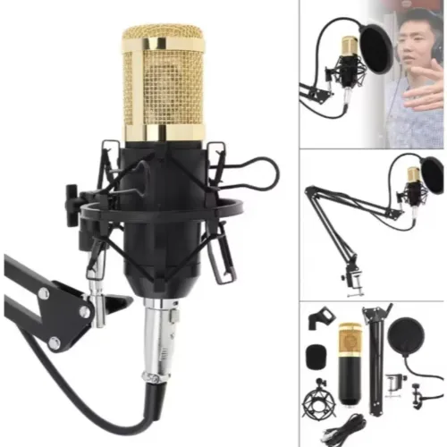 Kit Microfone de Estúdio Profissional  Condensador