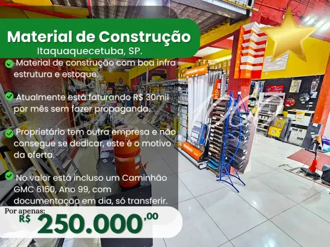 Material de Construção em Itaquaquecetuba, SP. (Cod. 113791)