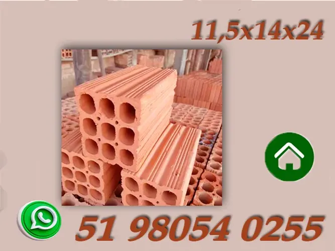 Tijolos 9 Furos 11,5x14x24