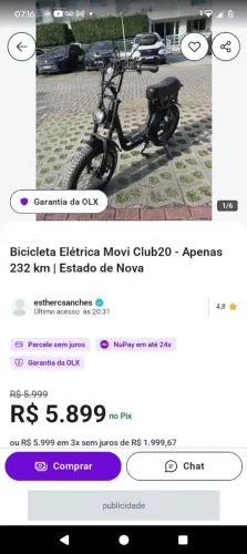 Vendo bicicleta elétrica para sair hoje 2900 Não abaixo nenhum real observação não tem