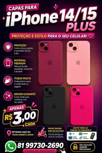 Capa iPhone 14/15 Plus (seminovas)