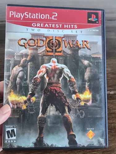 God Of War II Two Disc Set PS2 Original com Livrinho e 1 CD (não Funciona, apenas 1 disco)