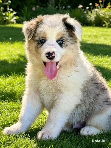BORDER collie padrão merle