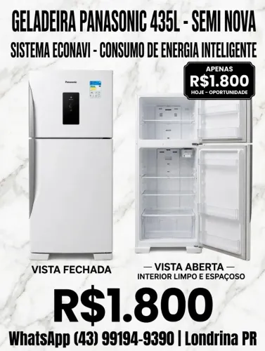 Panasonic 435 litros semi nova