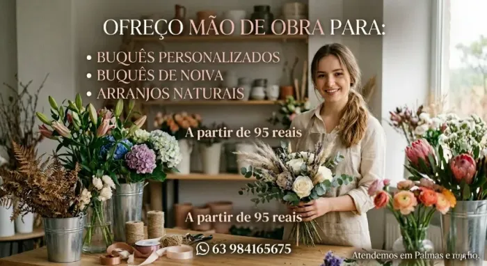 Mão de obra florista 