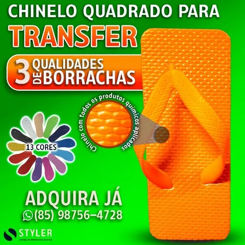 Chinelo Quadrado Para Transfer