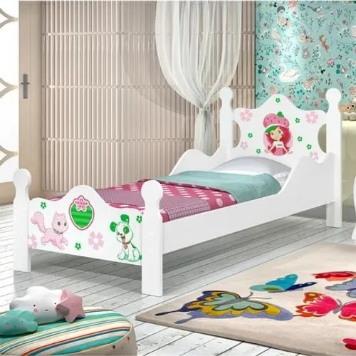 Promoçãp! Cama Infantil Iris Moranguinho Sem Colchão Até 12x - Frete Grátis