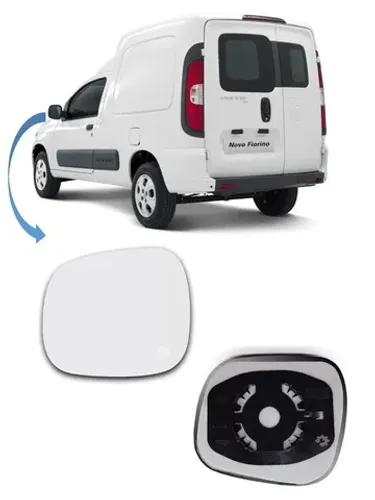 Lente Retrovisor Fiat Fiorino 2014 - CS - L Esquerdo - Lente C/ Placa - Metagal