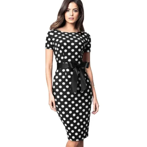 Vestido Midi Bolinha Poá