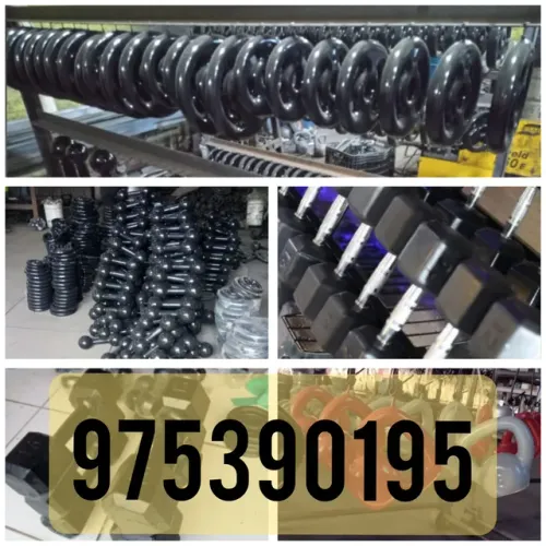 Anilhas barras halter pintado emborrachado piso