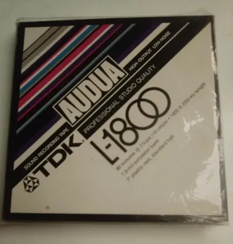 TDK  L-1800 - Professional Studio Quality- Sound Recording Tape- Audua- (P/Colecionador)  