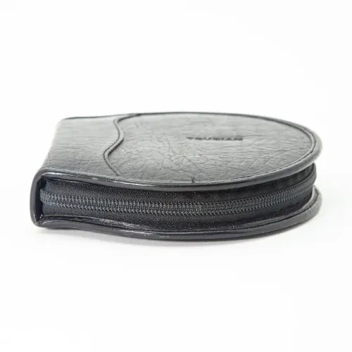 Porta Cd Dvd Couro Trubian Preto