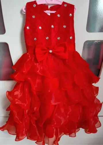VESTIDO INFANTIL VERMELHO 
