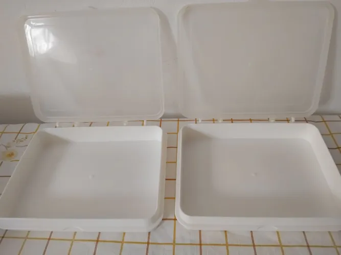 2 caixas brancas para frios