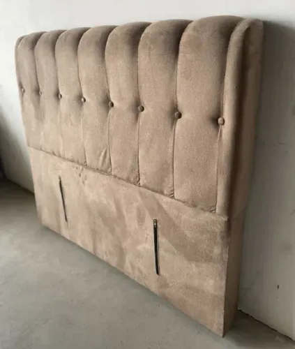 Cabeceira de Cama Suede Bege