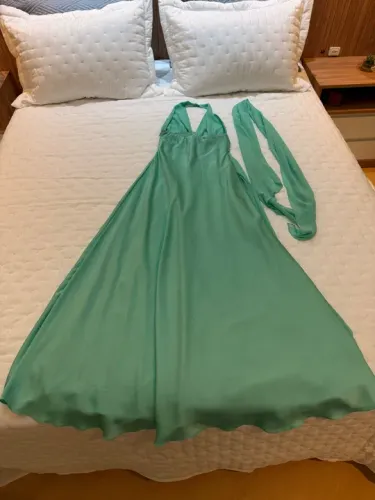 Vestido Longo Verde para Festa Tamanho 40