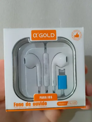 Fone de Ouvido A'Gold para IOS - Novo