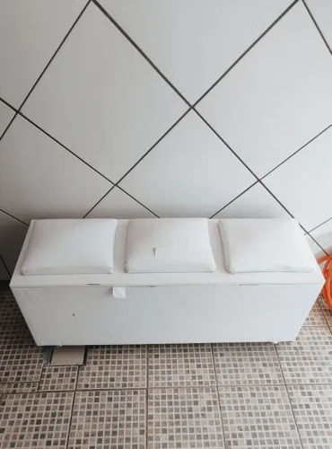 Puff Baú Organizador Sapateira Brinquedos Decoração