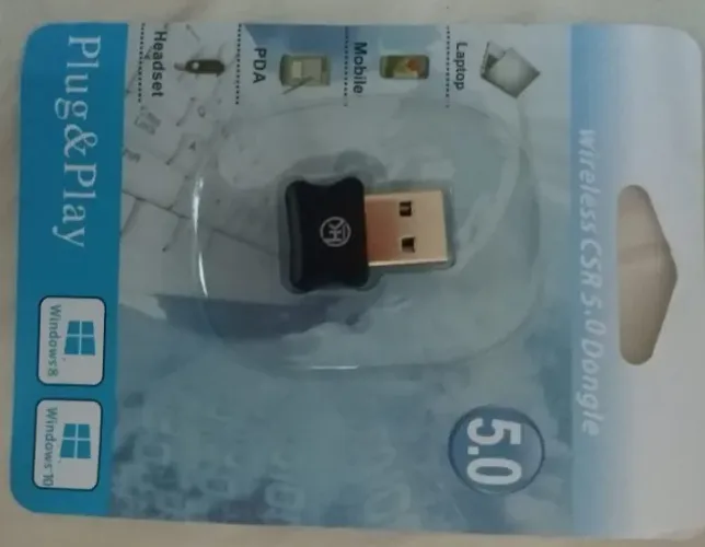 Adaptador Bluetooth USB V5.0 Ideal para computadores Desktop e Notebook.