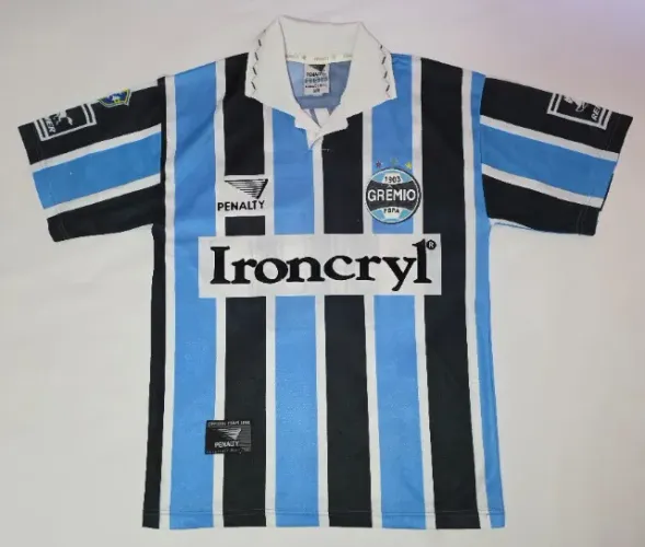 Rara Camisa do Grêmio 1997 Penalty Ironcryl  Patch Campeão Brasileiro Futebol