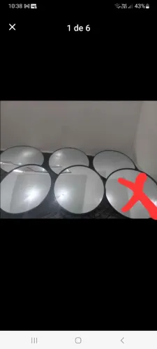 5 espelhos convexo comércio, 2 de 30 diâmetro 3 de 25 diâmetro