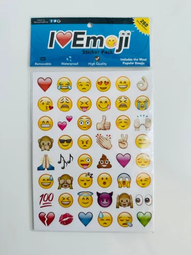 Cartelas de adesivos de Emoji - 288 adesivos!